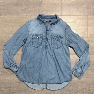 Earl Jeans Light Blue Denim Button-Down Shirt